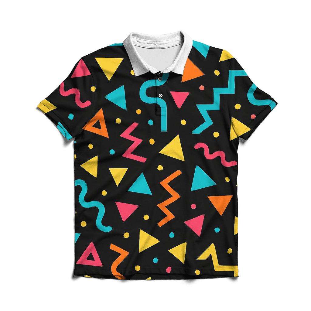 Arcade Carpet Memphis Maze stylish collar polo tees