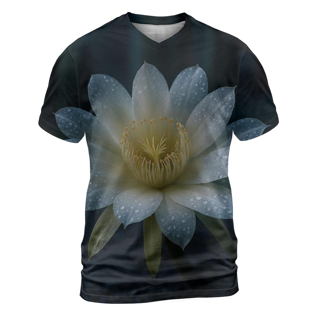 Night Blooming Cactus After Rain statement graphic shirts