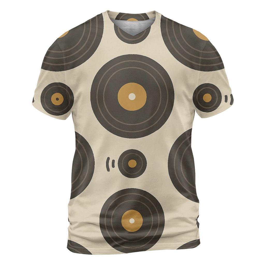 Groovy Vinyl Record Rings unique graphic print tees