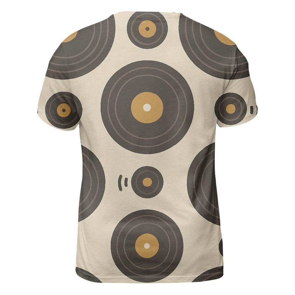 Groovy Vinyl Record Rings unique graphic print tees