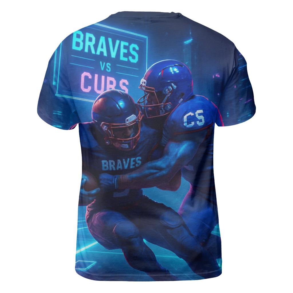 Neon Skybridge Clash Braves Vs Cubs trendy printed shirt styles