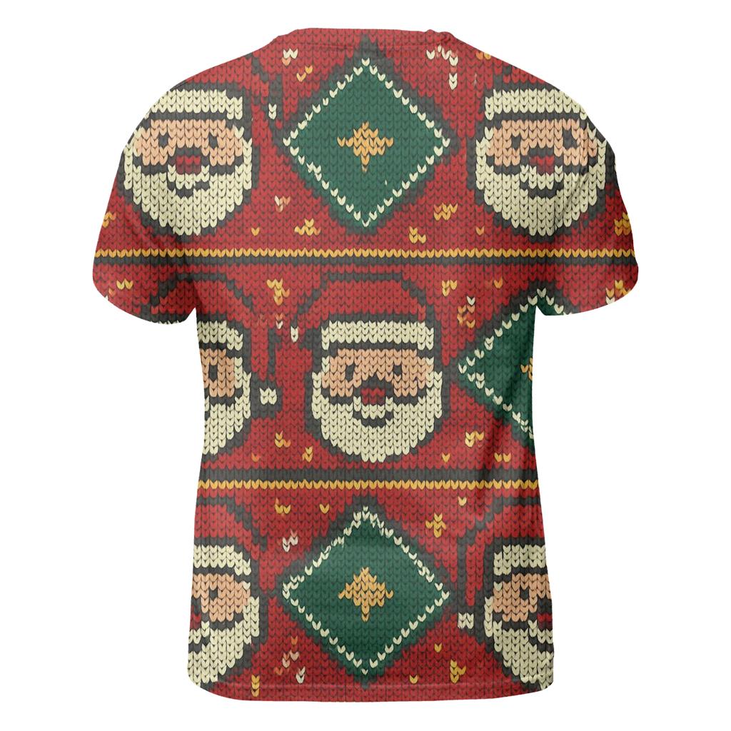 Tacky Santa Sweater Medalion Bands Design unique graphic print tees