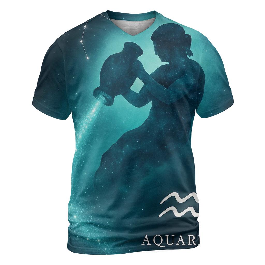 Aquarius Water Bearer Nebula Pour custom all-over print shirts