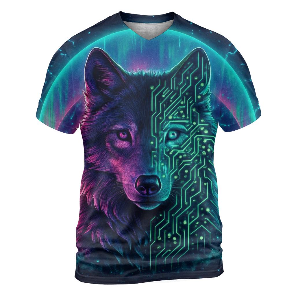 Aurora Circuit Wolf Sentinel custom all-over print shirts