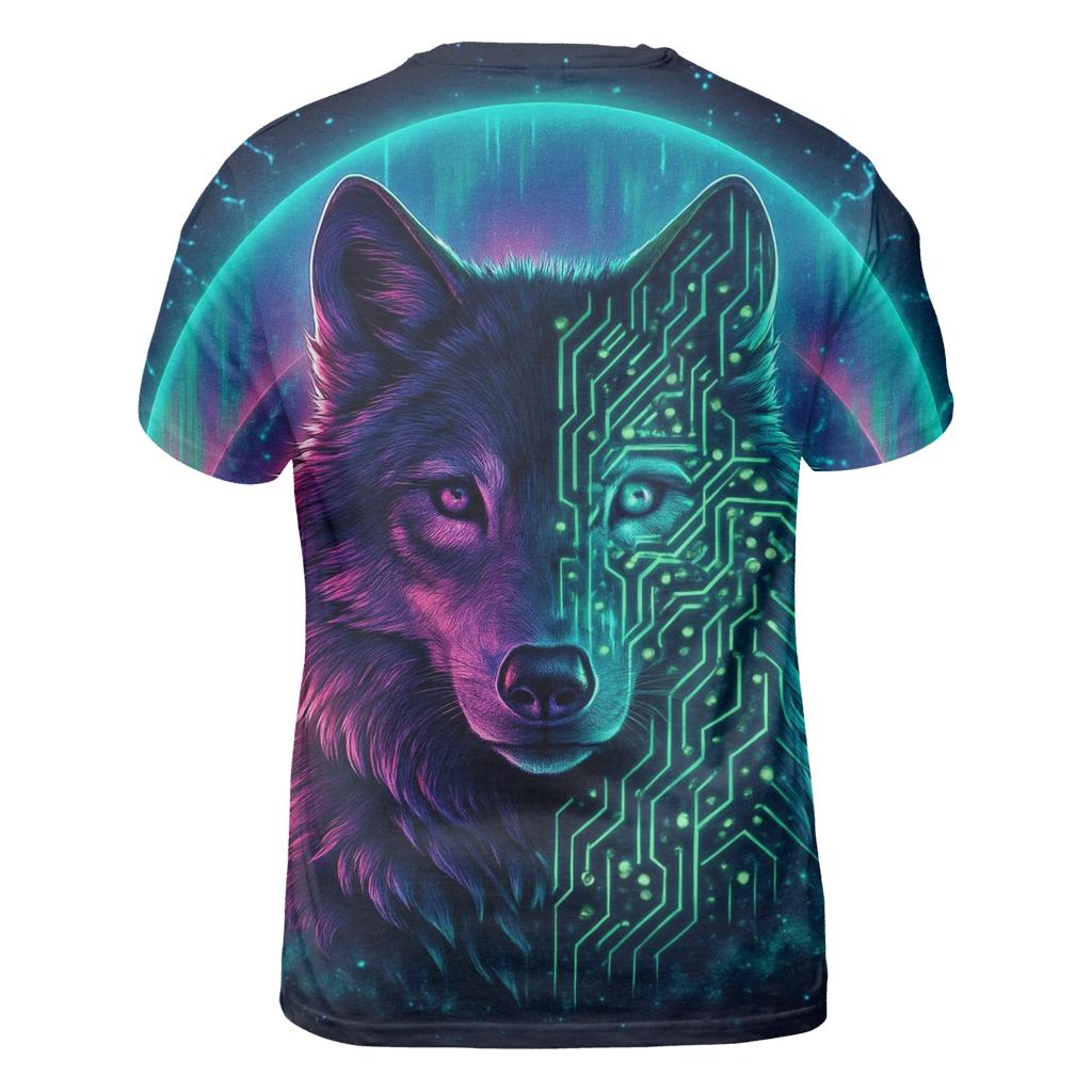 Aurora Circuit Wolf Sentinel custom all-over print shirts