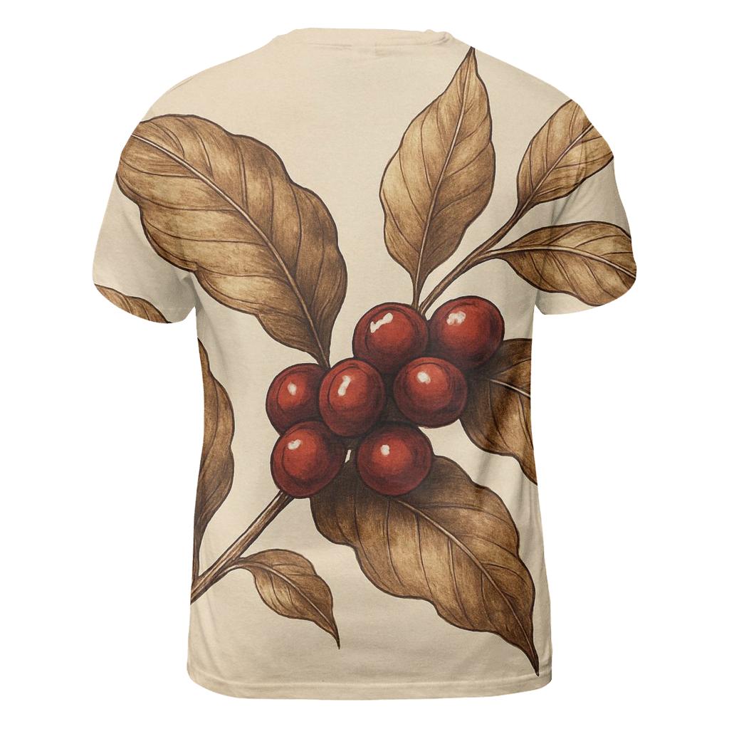 Cherry Branch Luster artistic all-over print tops