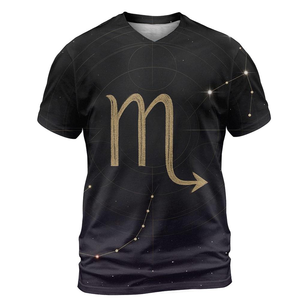 Scorpio J Tail Constellation Sigil unique graphic print tees