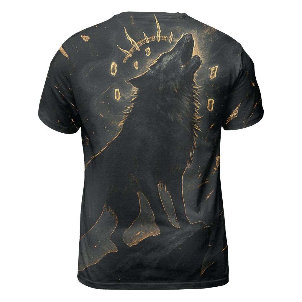 Obsidian Gold Bone Crown Howl unique graphic print tees