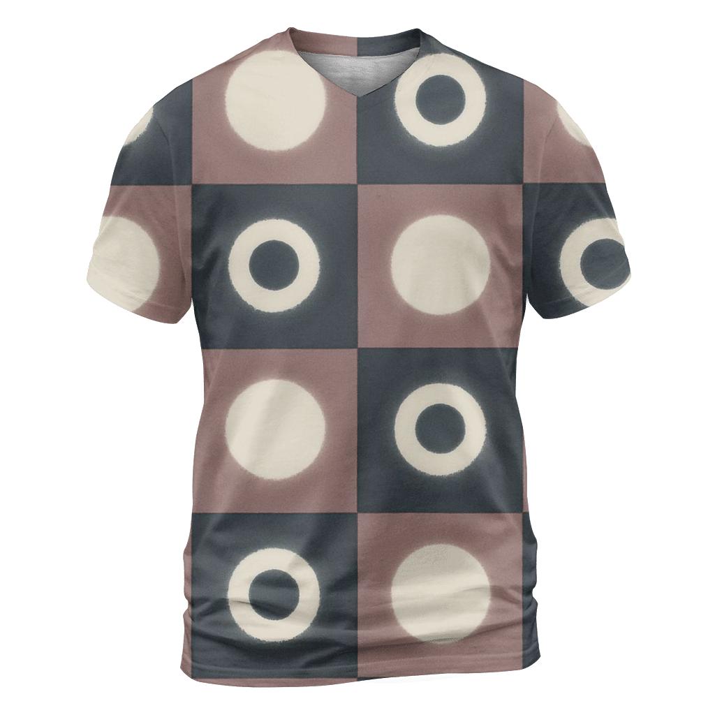 Itajime Lunar Eclipse Tile Grid vibrant all-over design tees