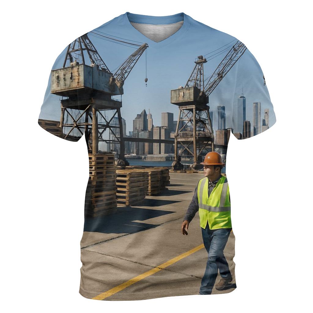 Working Waterfront View From Brooklyn Navy Yard personalized full print shirts