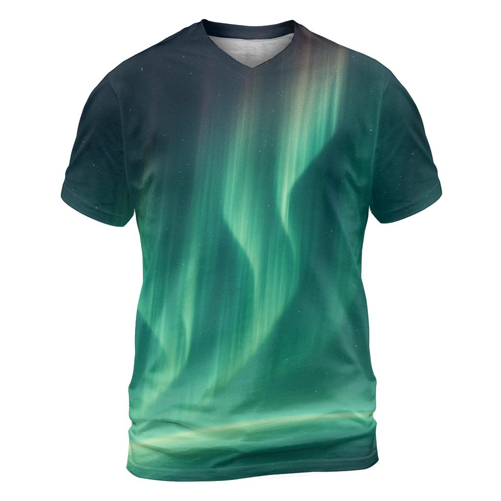 Aurora Ribbon Over Polar Limb statement graphic shirts