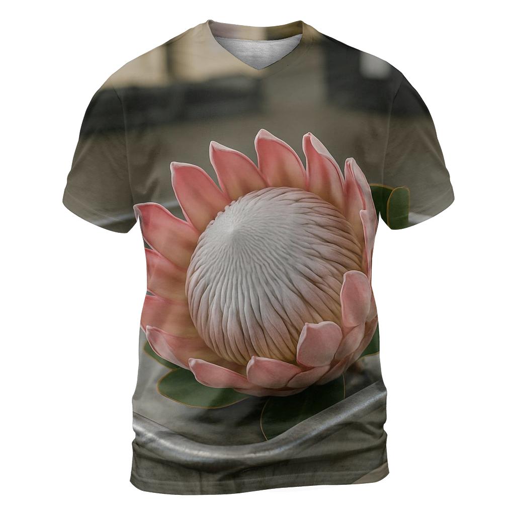 Protea Still Life On A Floral Auction Cart trendy printed shirt styles