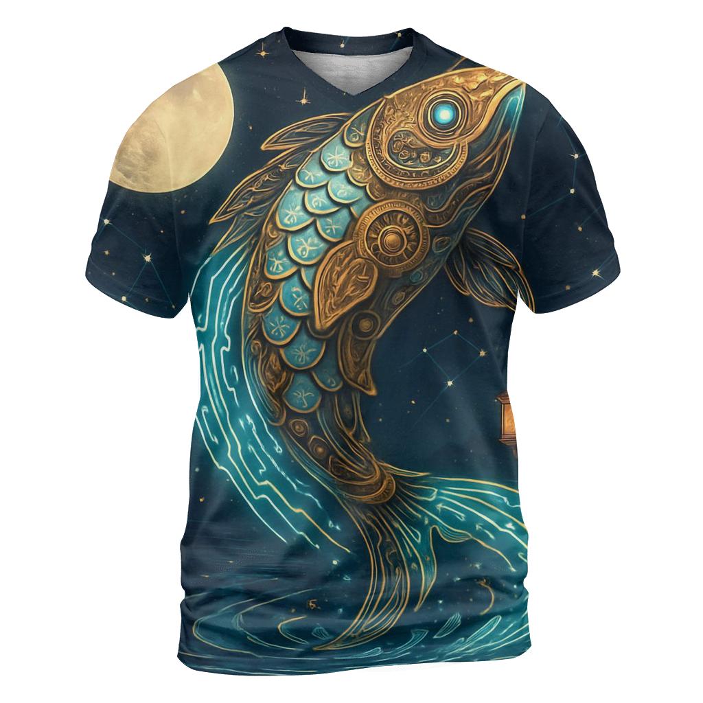 Clockwork Koi Comet designer pattern shirts