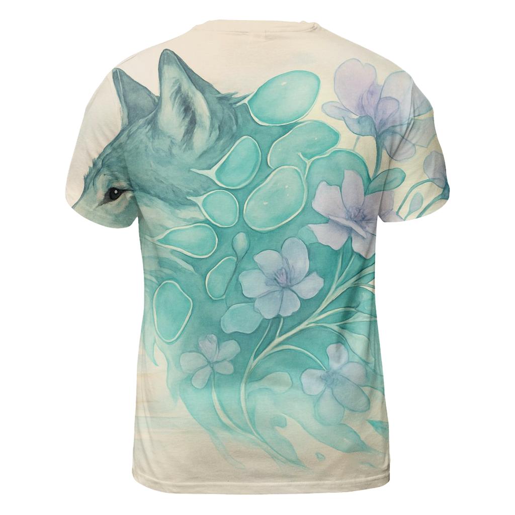 Tideglass Wolf Dream Atlas artistic all-over print tops