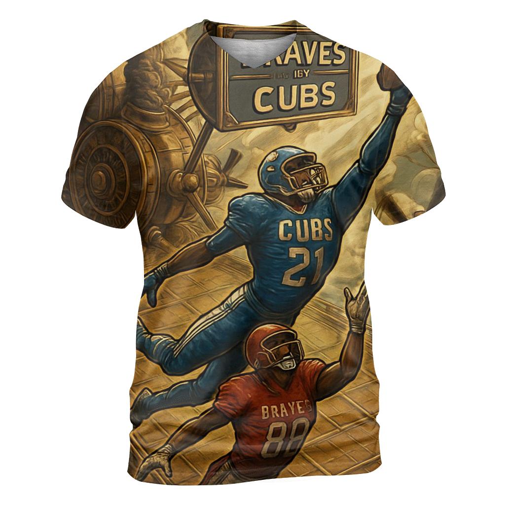 Steampunk Airship Bowl Braves Vs Cubs statement graphic shirts