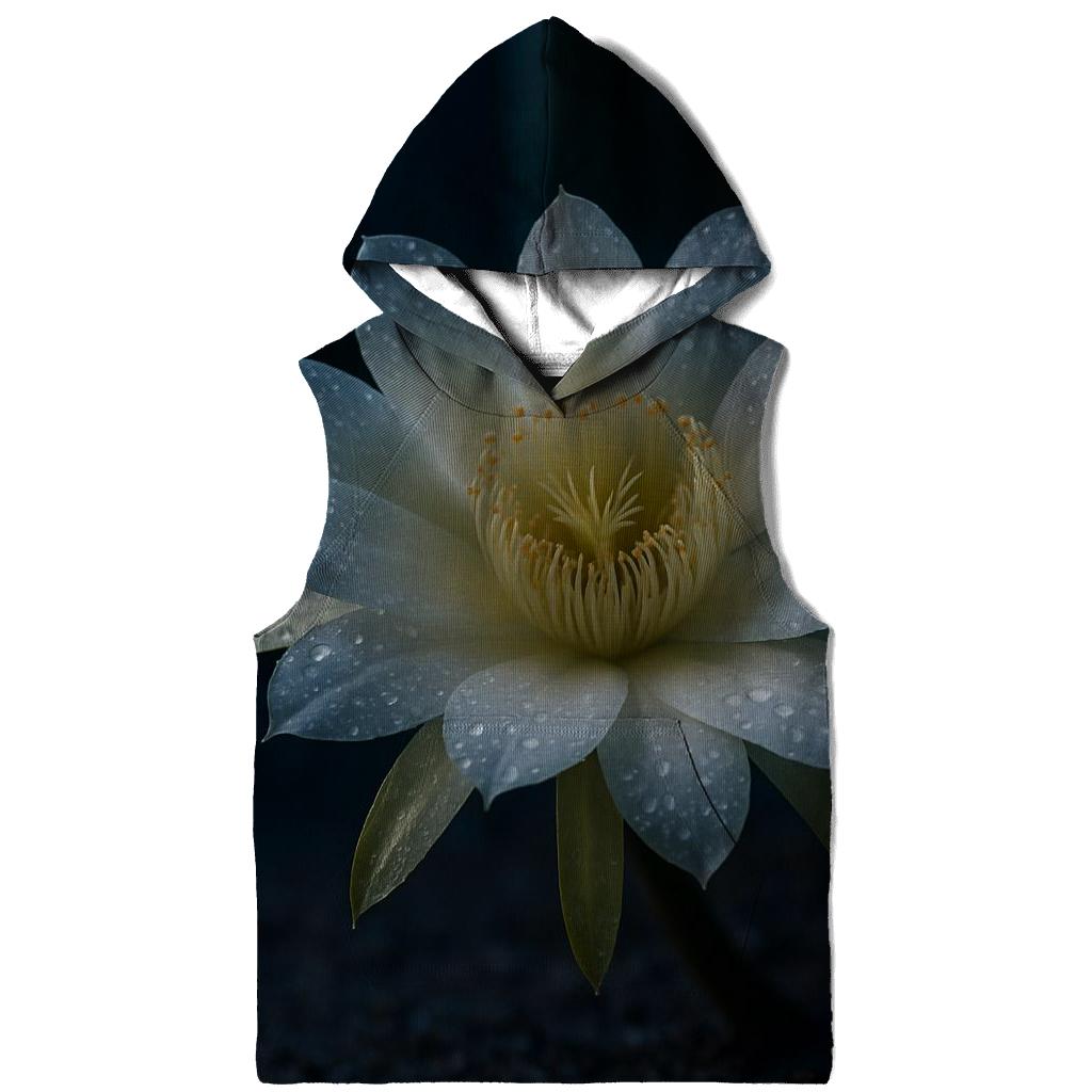 Night Blooming Cactus After Rain embroidered hoodies