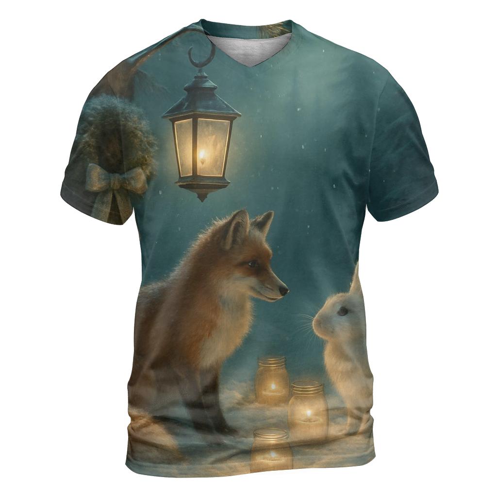 Forest Lantern Gathering On Christmas Eve statement graphic shirts