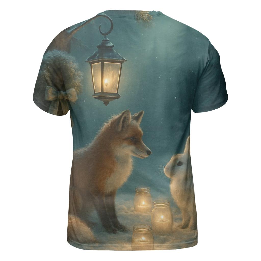 Forest Lantern Gathering On Christmas Eve statement graphic shirts