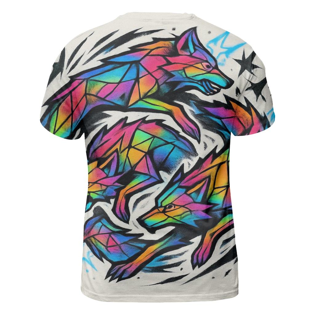 Prismatic Totem Pack Spiral artistic all-over print tops