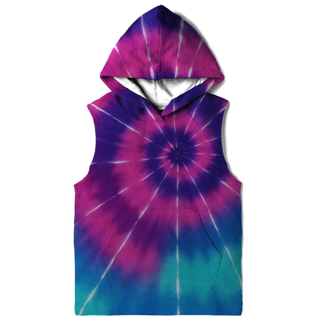 Nebula Spiral Overdye Whirlpool zip-up hoodies