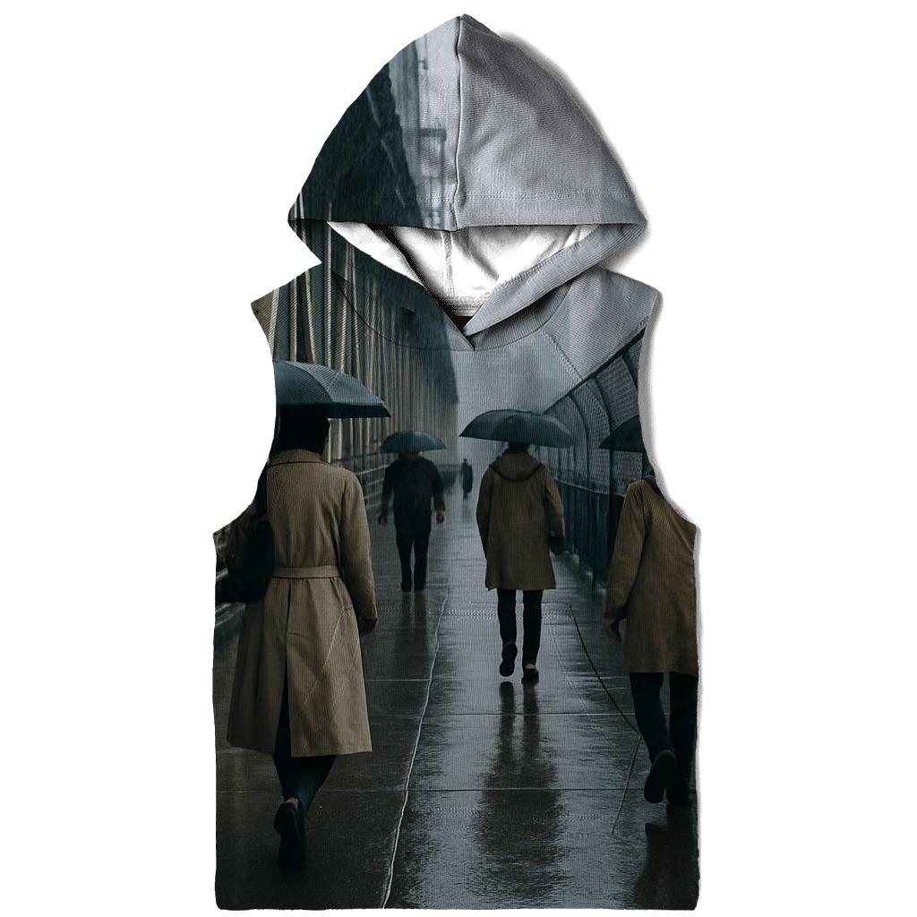 Rain Glossed Lower Manhattan From Manhattan Bridge Walkway zip-up hoodies