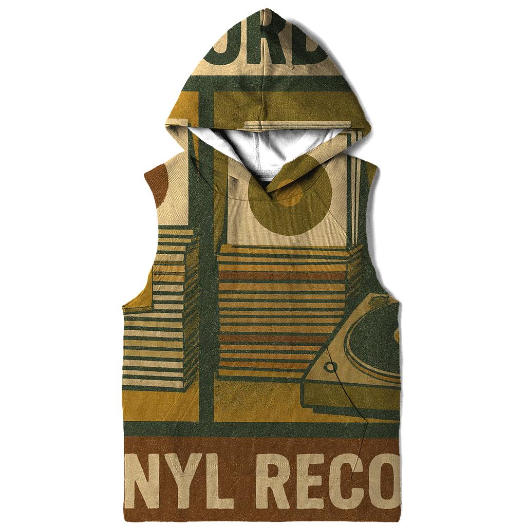 Vintage Vinyl Record Shop Window Collage custom hoodies