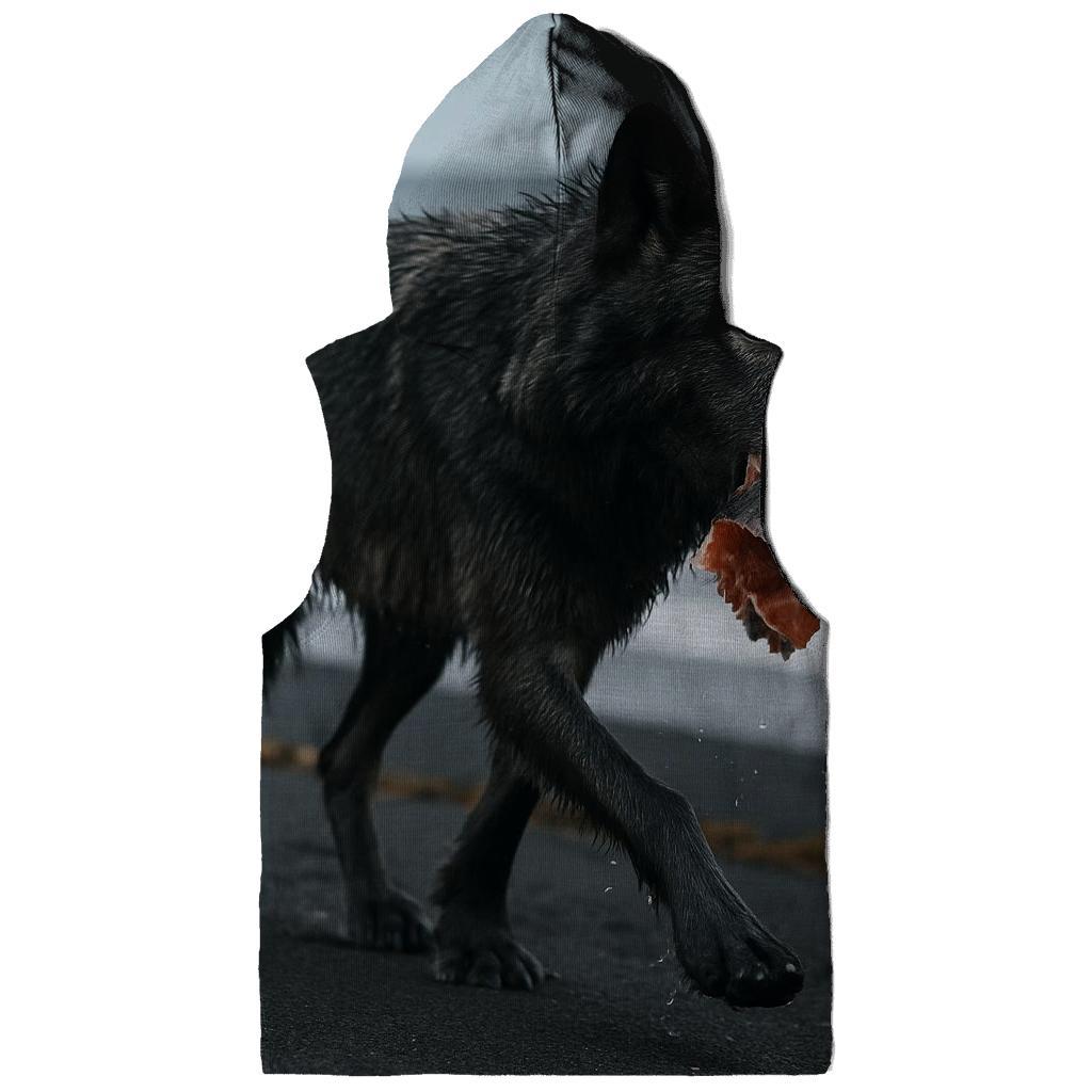 Coastal Timber Wolf On Volcanic Black Sand hoodie trends