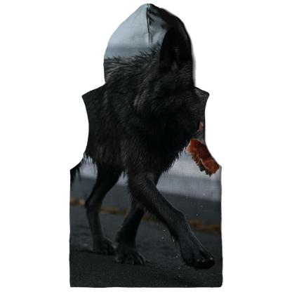 Coastal Timber Wolf On Volcanic Black Sand hoodie trends