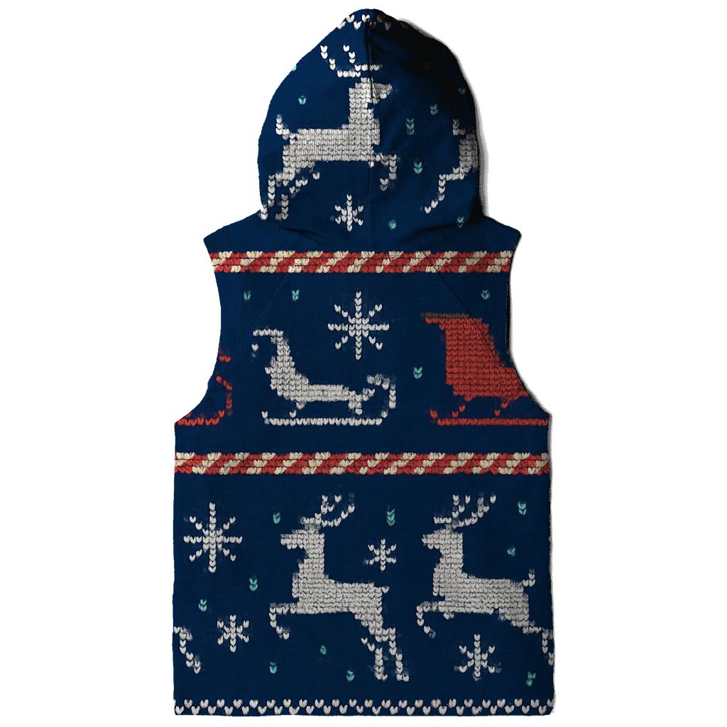 Reindeer Sleigh Road Stripe Grid Design hoodie styles