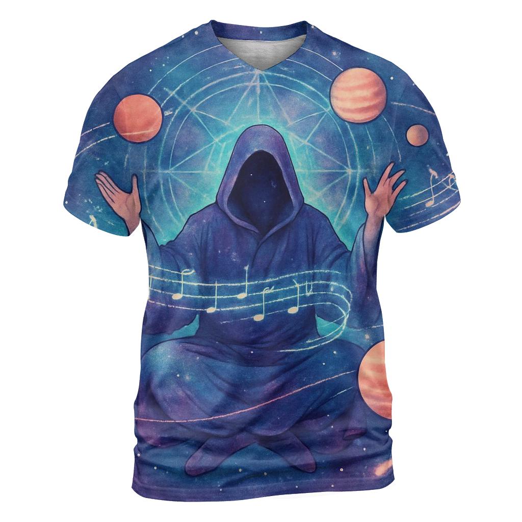 The Orrery Of Singing Nebulas trendy printed shirt styles