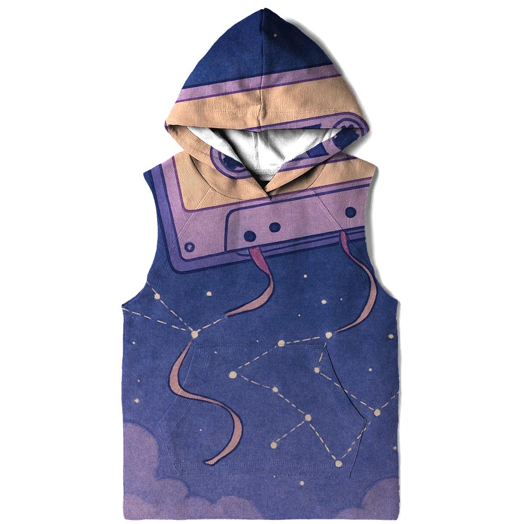 Cassette Constellation Map zip-up hoodies