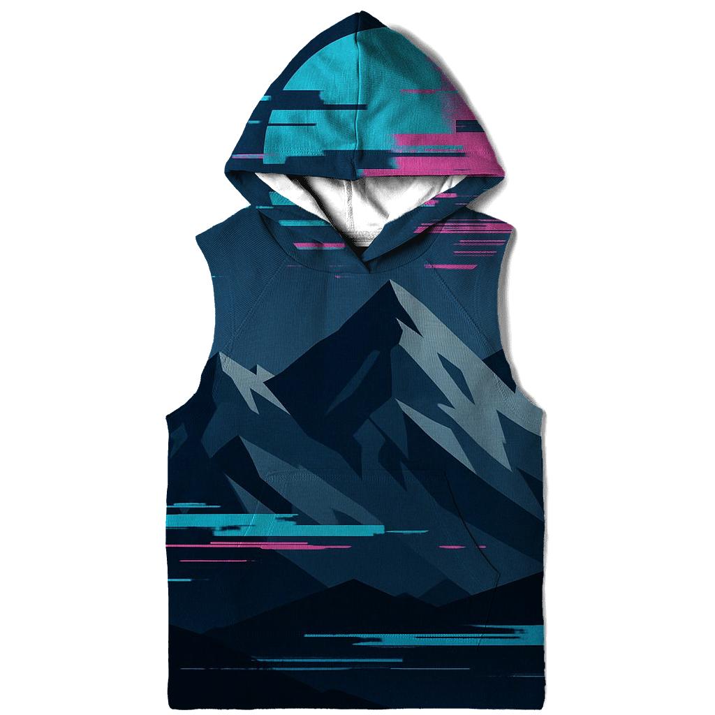 Glitch Horizon Mountain Poster pullover hoodies
