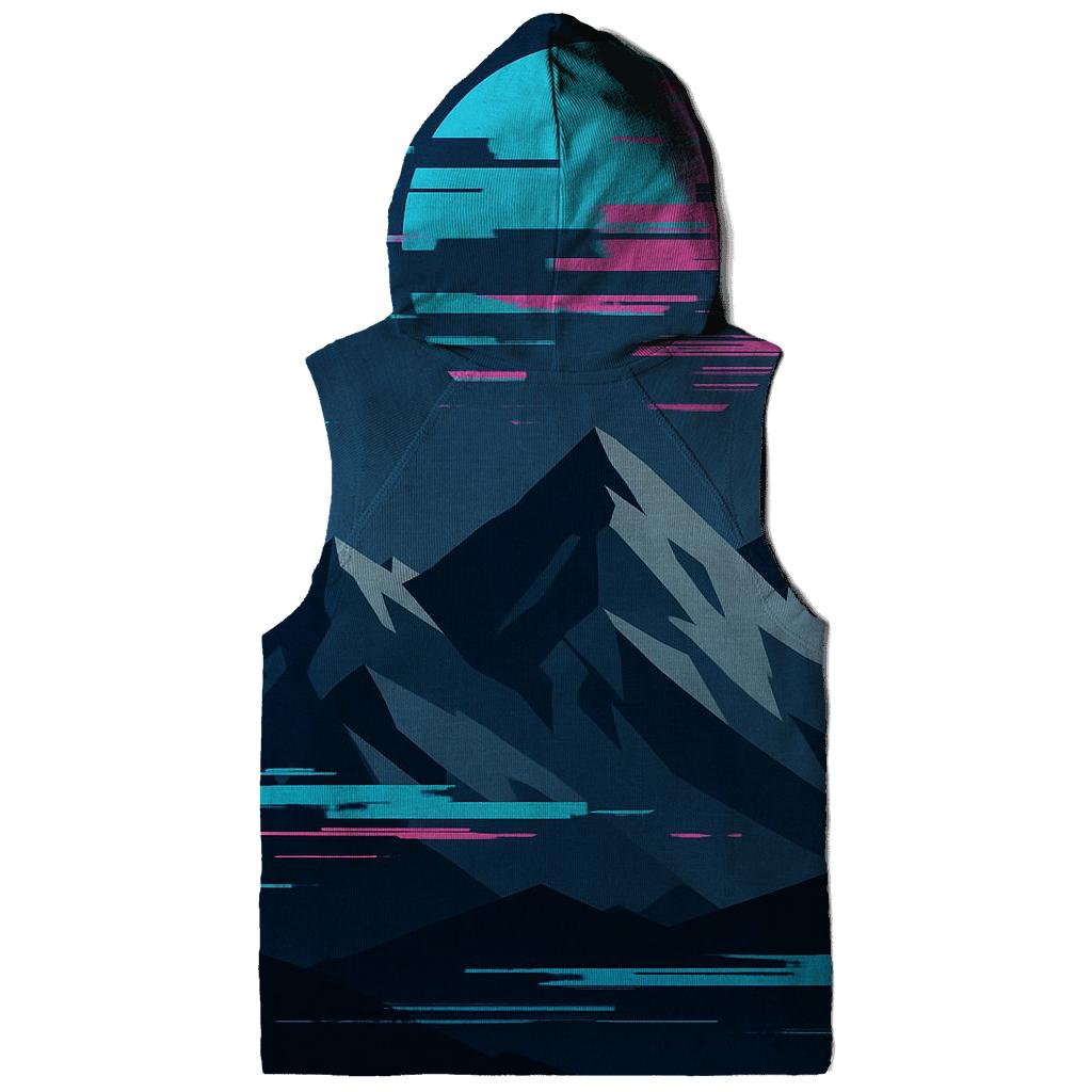 Glitch Horizon Mountain Poster pullover hoodies