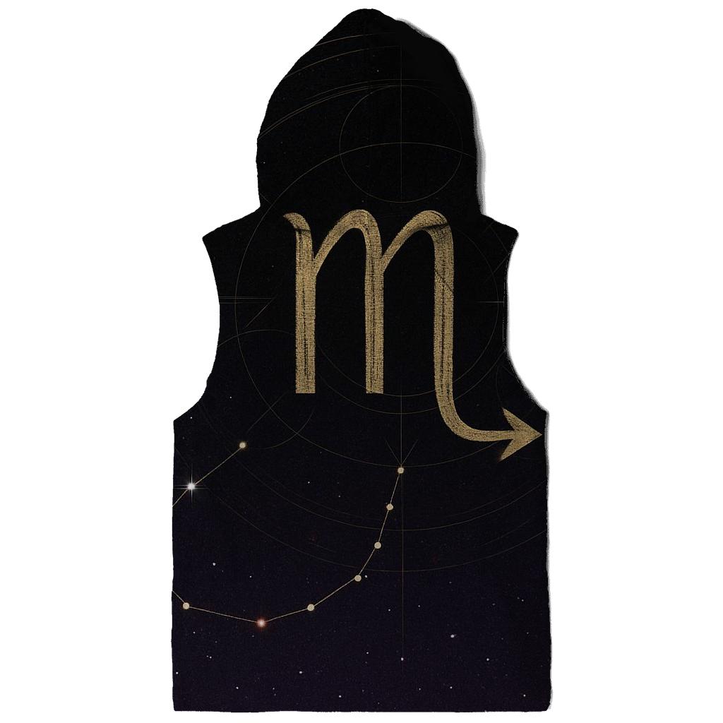 Scorpio J Tail Constellation Sigil zip-up hoodies