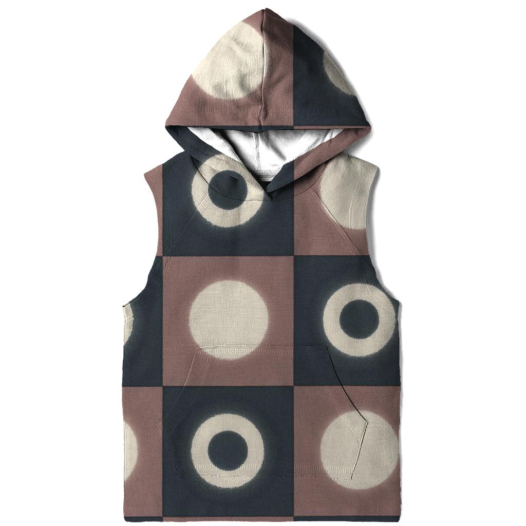 Itajime Lunar Eclipse Tile Grid embroidered hoodies