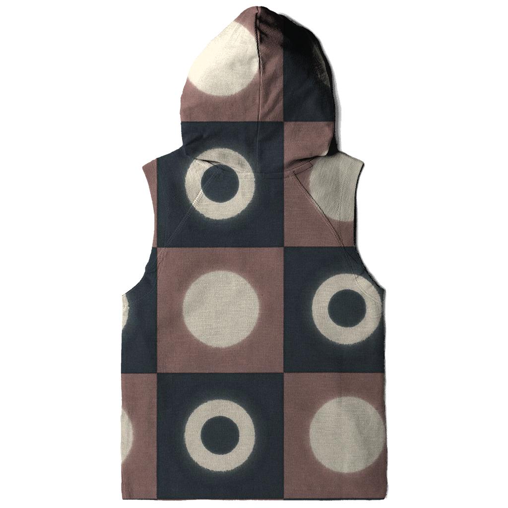 Itajime Lunar Eclipse Tile Grid embroidered hoodies