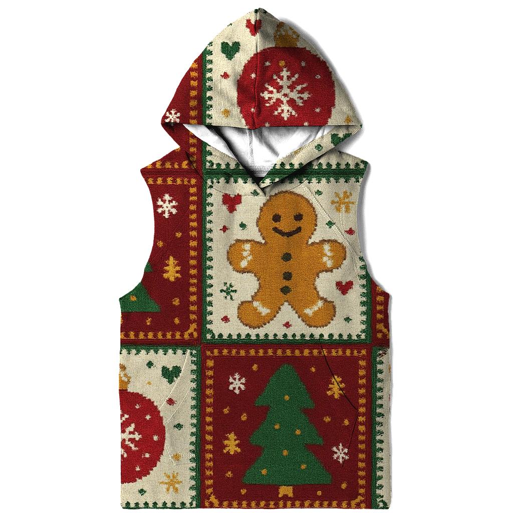 Gingerbread Ornament Patchwork Parade Design embroidered hoodies