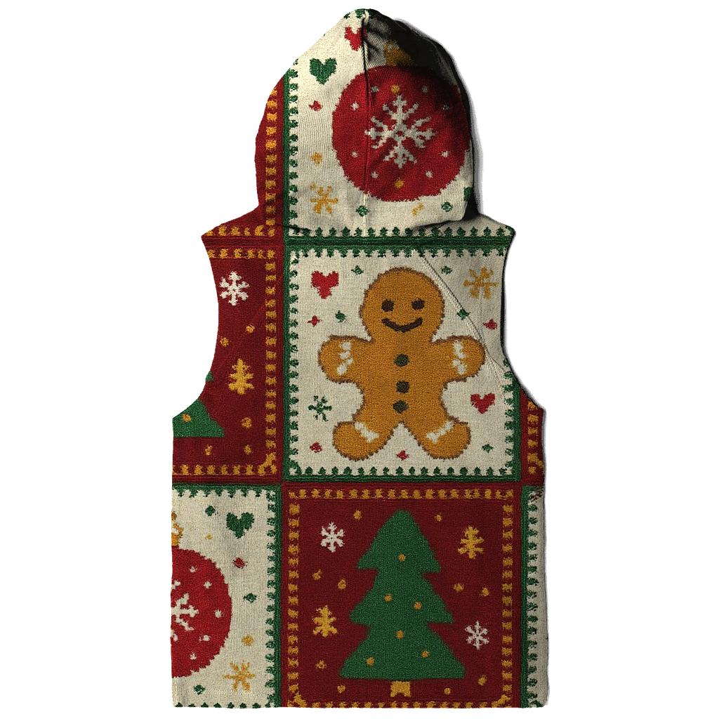Gingerbread Ornament Patchwork Parade Design embroidered hoodies