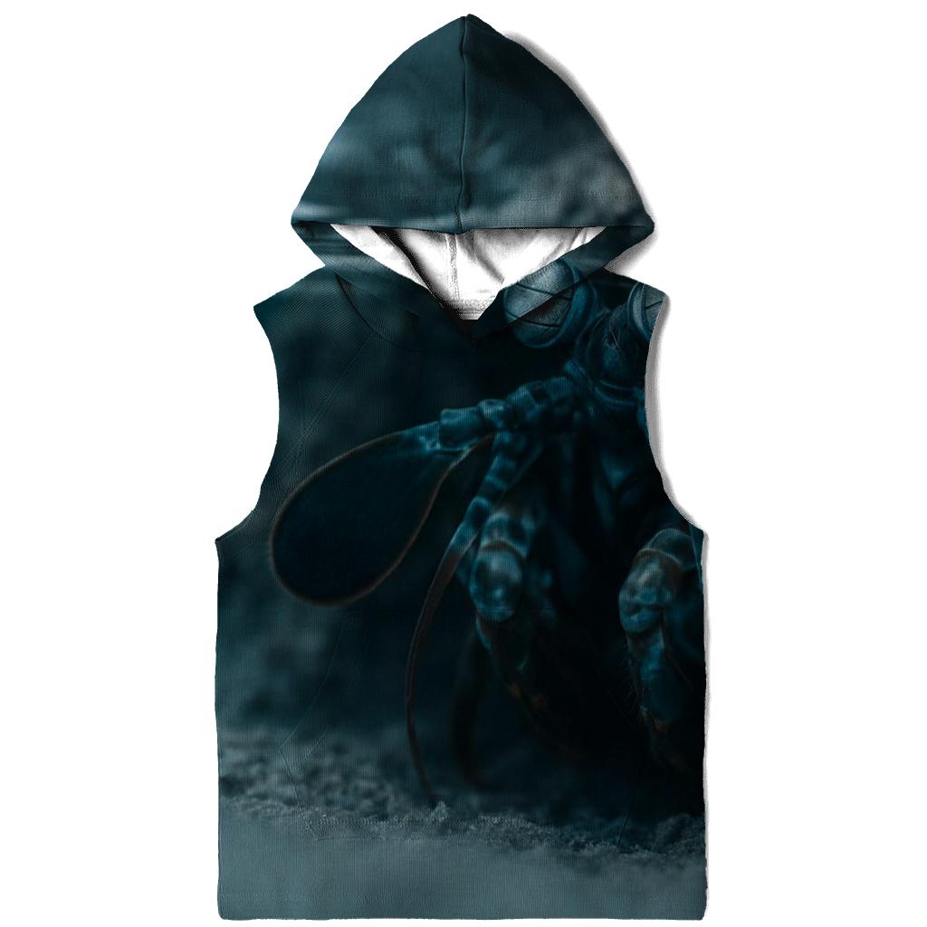 Tidepool Prism Peacock Mantis Shrimp embroidered hoodies