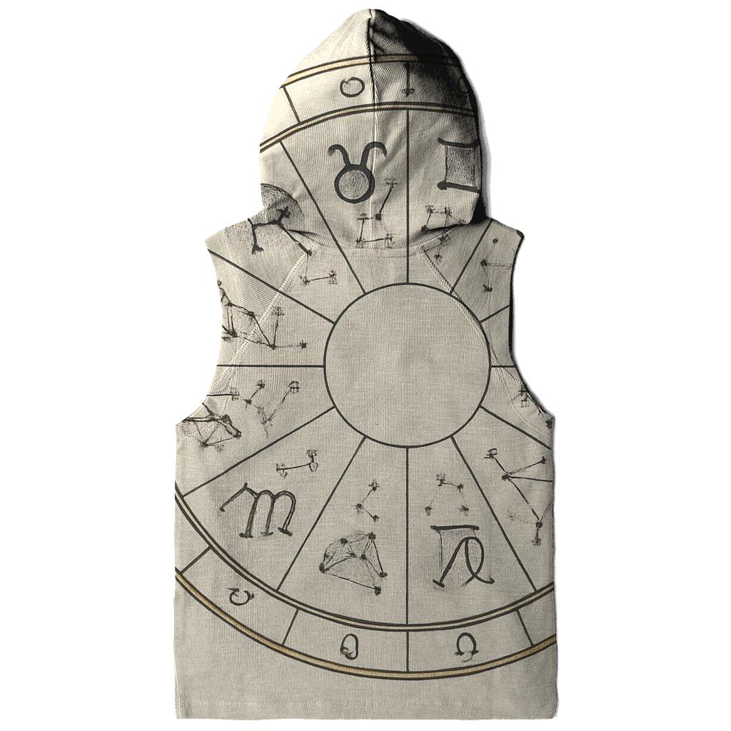 Zodiac Wheel With Planetary Dignities Chart zip-up hoodies