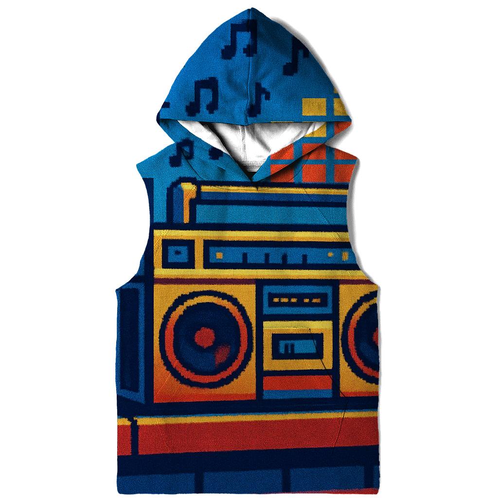 Pixel Boombox Skyline lightweight hoodies