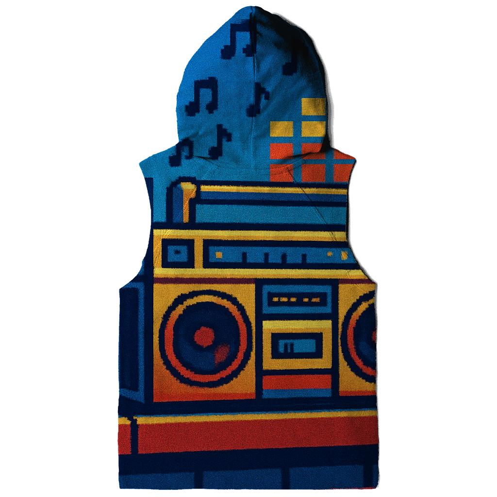 Pixel Boombox Skyline lightweight hoodies
