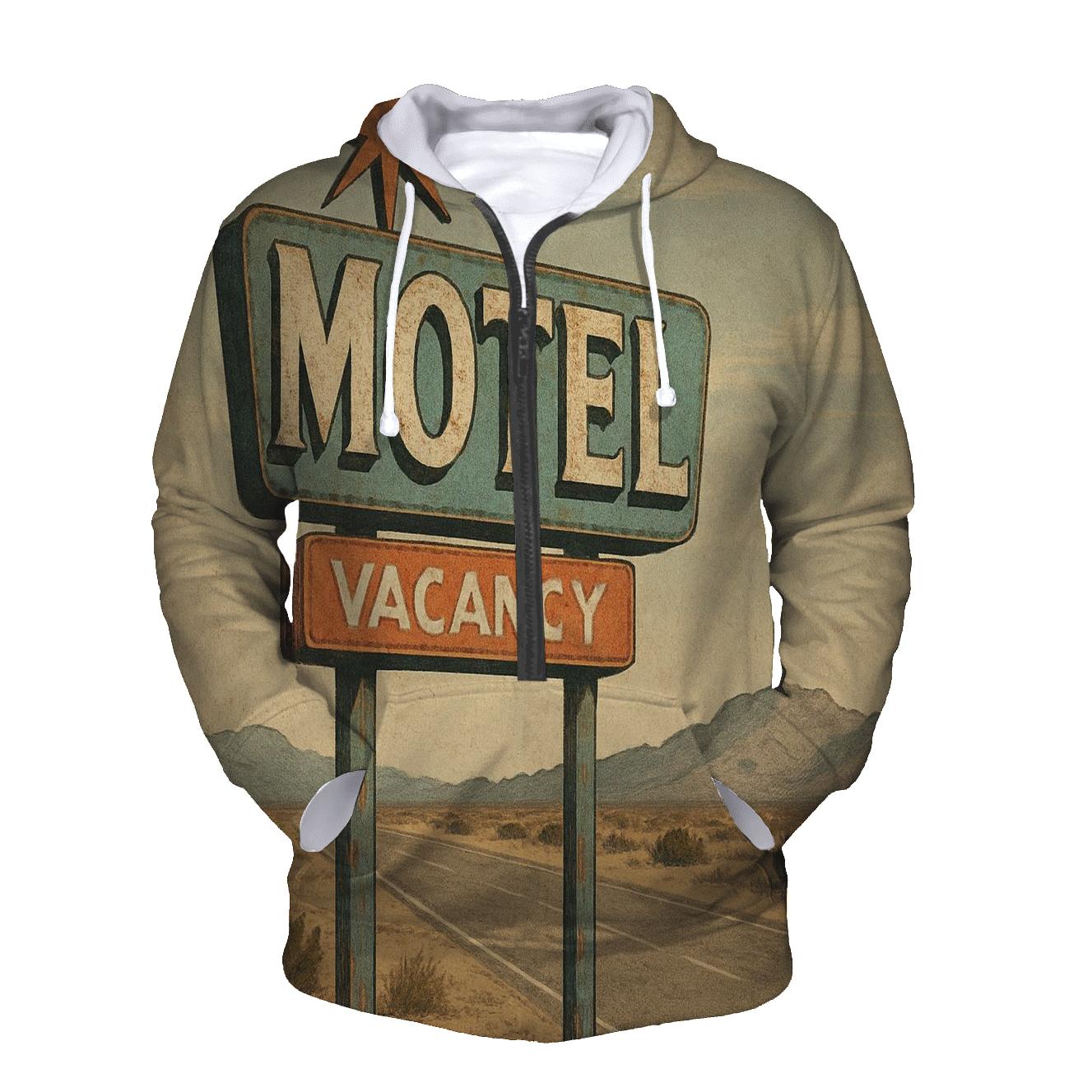Faded Desert Motel Starburst Sign pullover hoodies