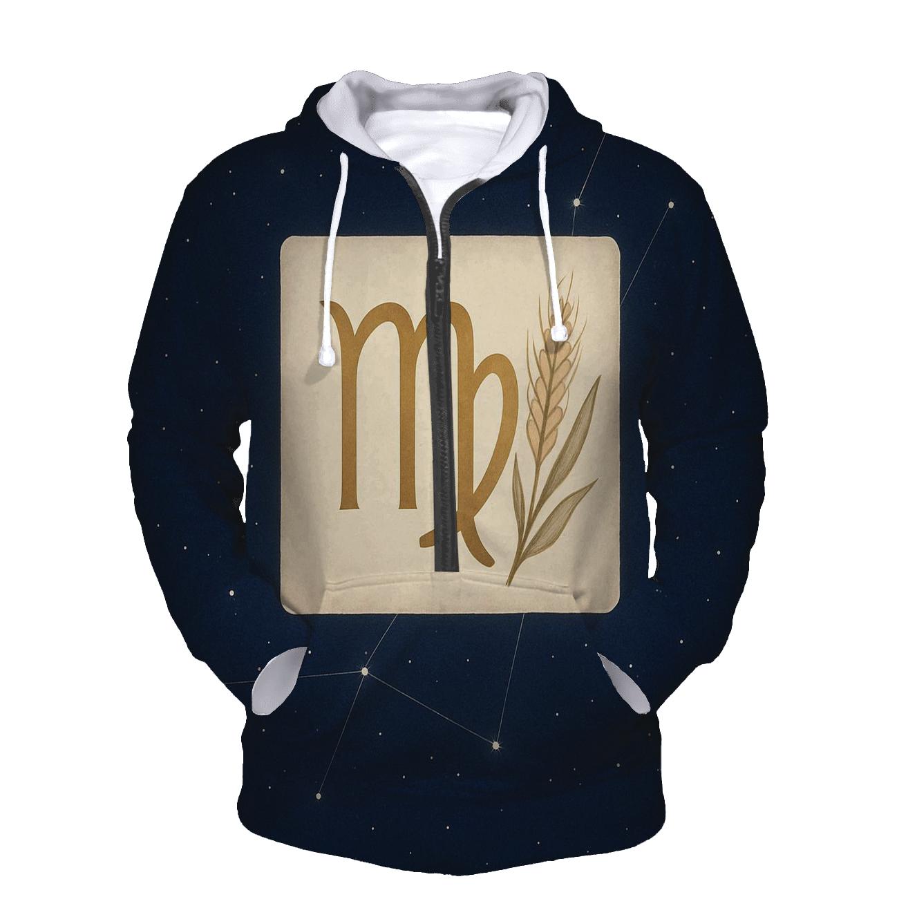 Virgo Sheaf Of Wheat Star Map heavyweight hoodies
