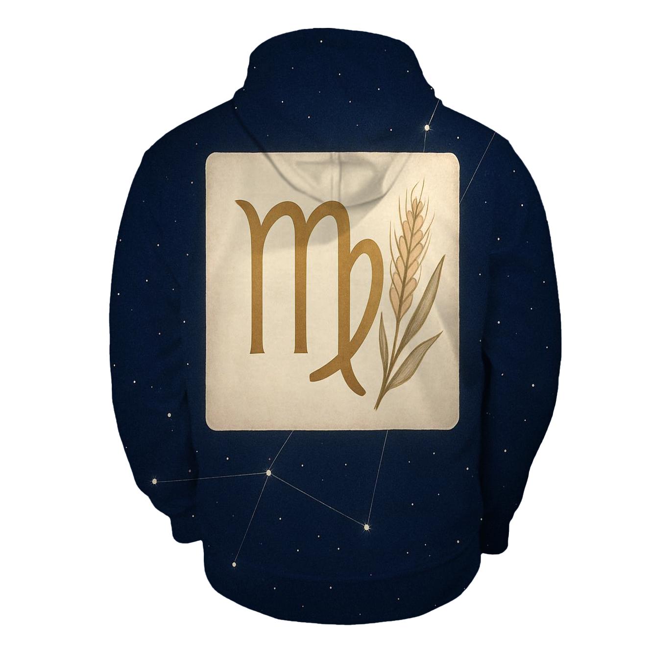 Virgo Sheaf Of Wheat Star Map heavyweight hoodies