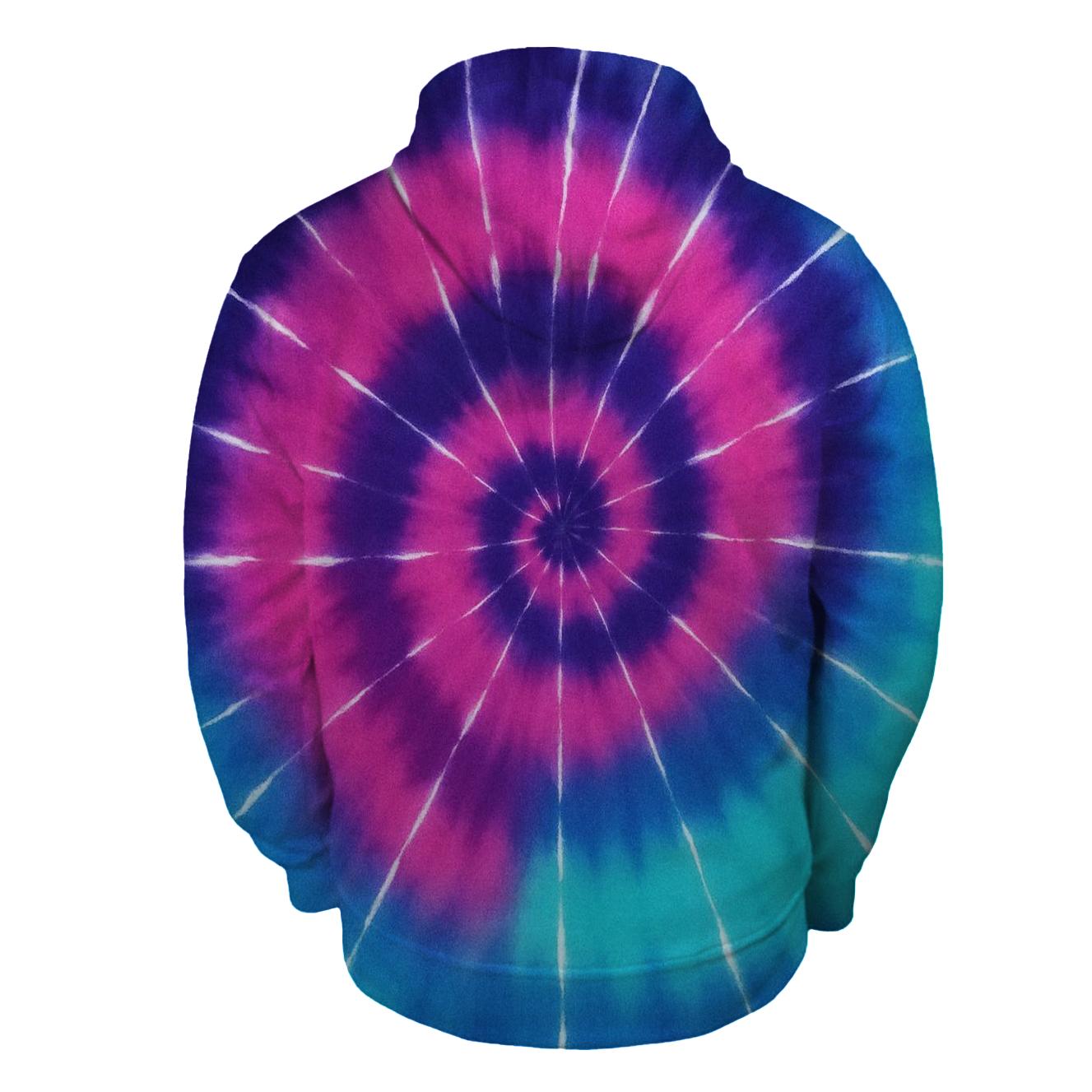 Nebula Spiral Overdye Whirlpool embroidered hoodies