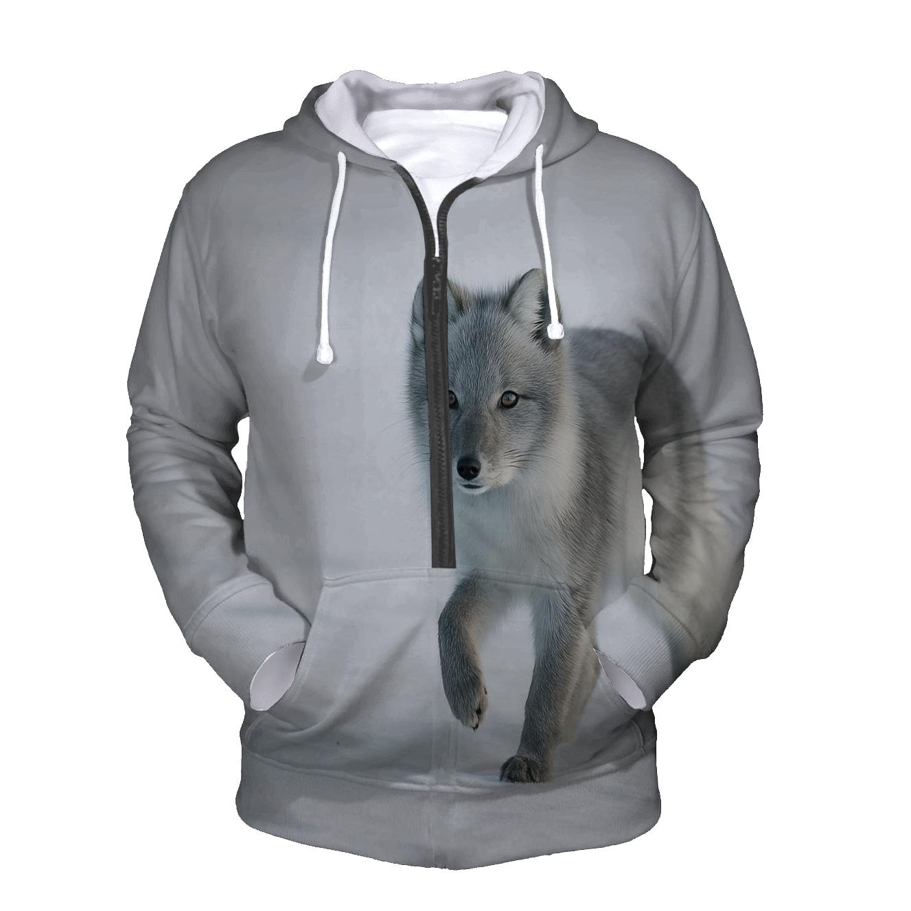 Frostline Pause Arctic Fox designer hoodies