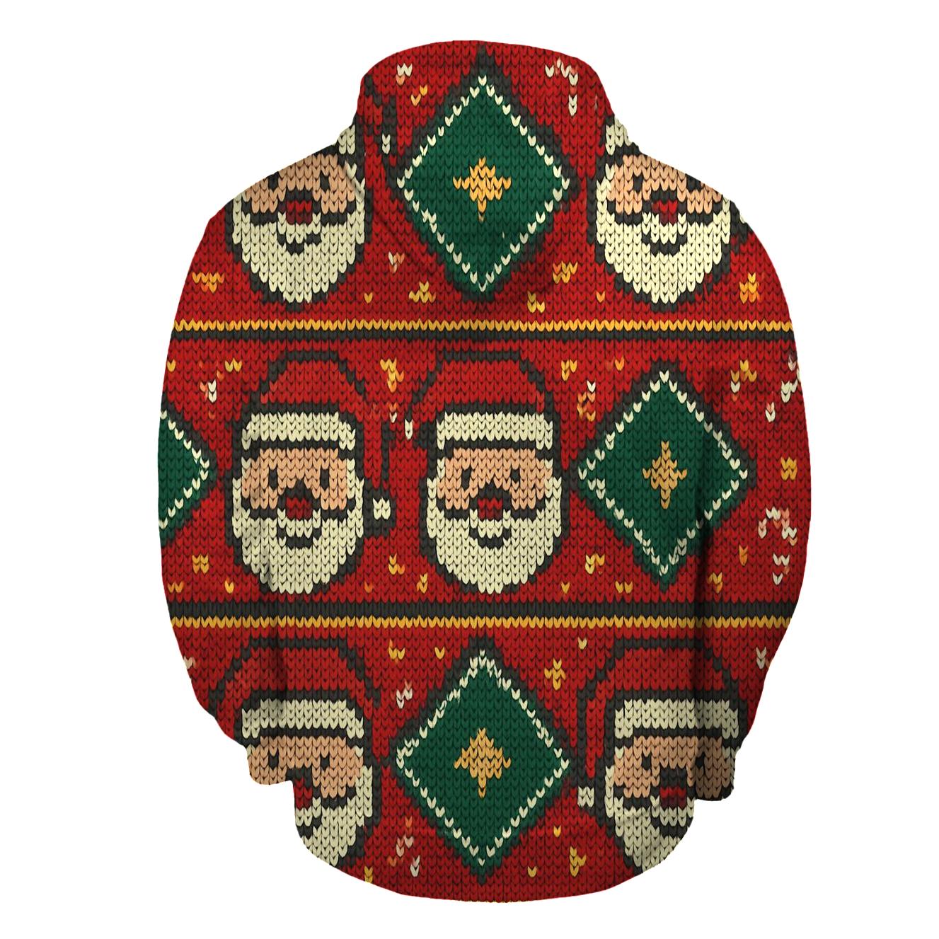 Tacky Santa Sweater Medalion Bands Design premium hoodies