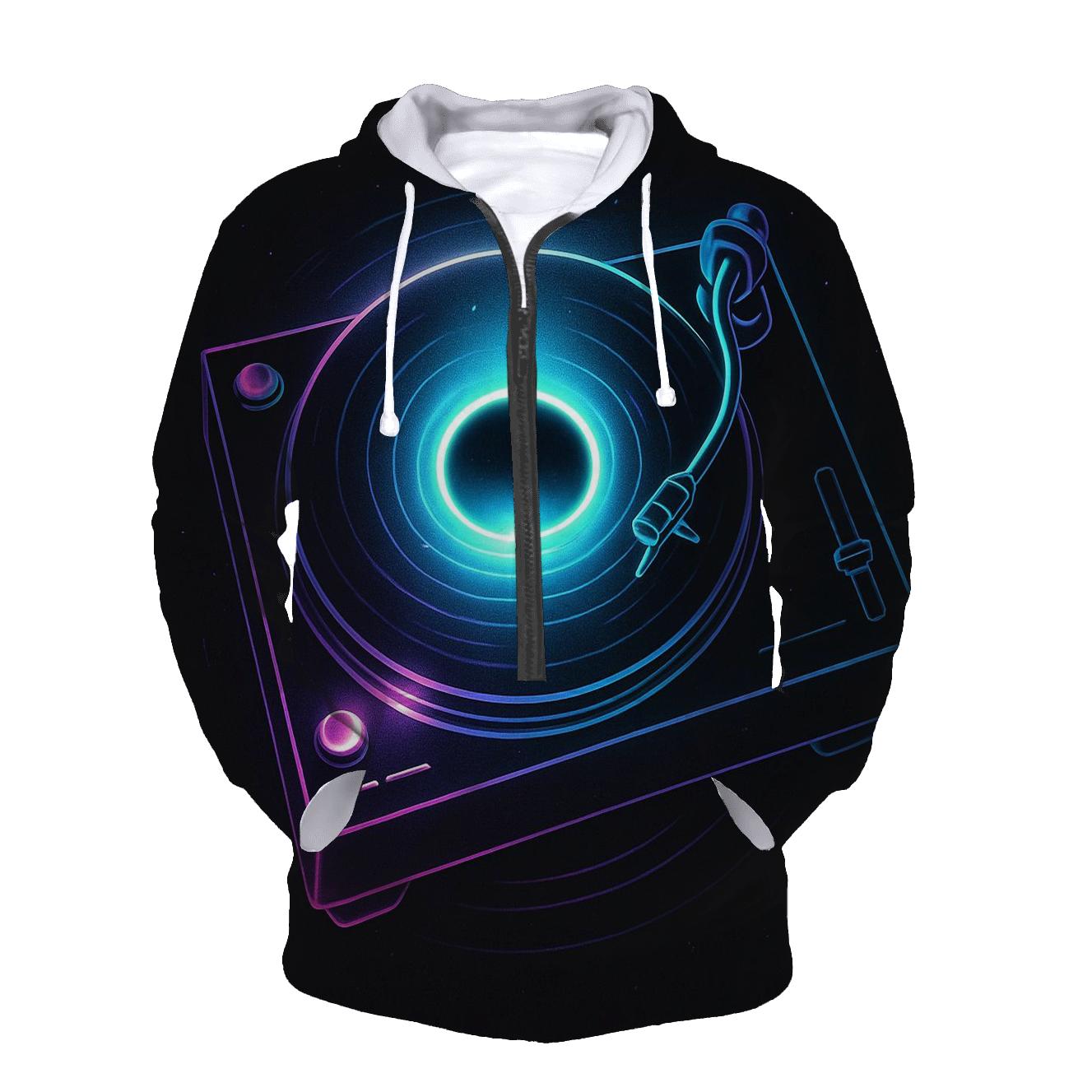 Neon Turntable Portal hoodie styles