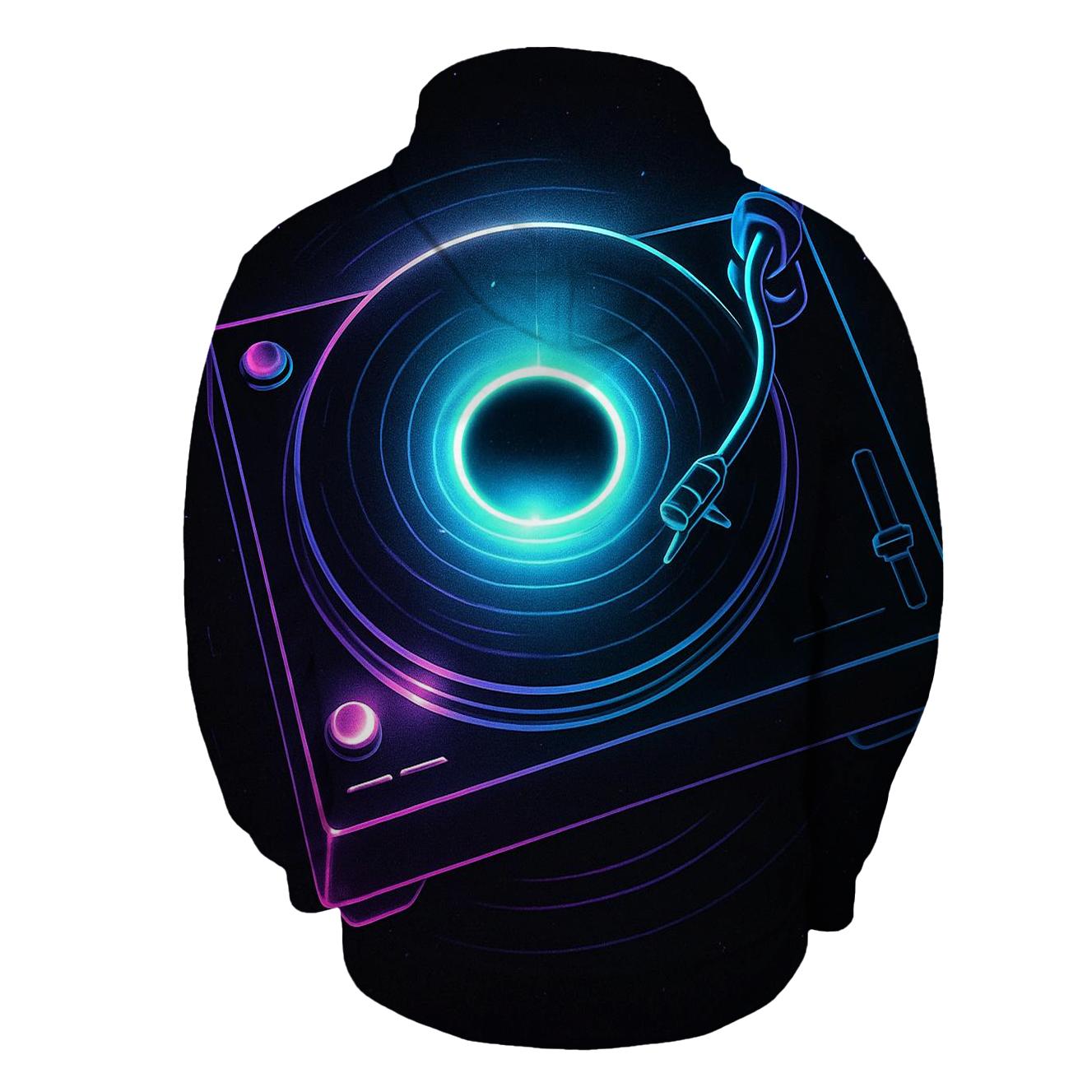 Neon Turntable Portal hoodie styles